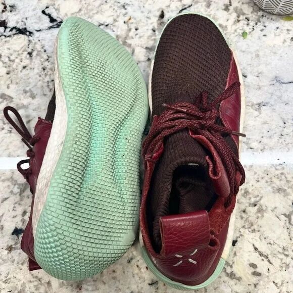 Adidas Mens Harden Ls 2 Burgundy Size 11 - Picture 4 of 7